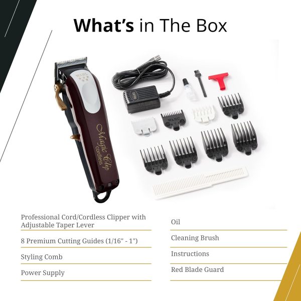 Taladro Wahl profesional, de 5 estrellas, inalámbrico/taladro Magic Clip N.° 8148, ideal para barberos y estilistas, taladro de precisión cargado con características, más de 90 minutos de funcionamiento continuo - Imagen 5
