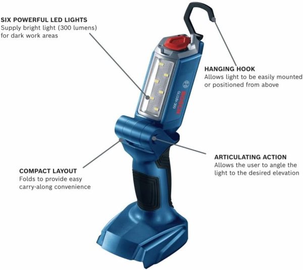 BOSCH GXL18V-497B23 Kit combinado de 4 herramientas de 18 V con destornillador de impacto de broca de 2 en 1 1/4 pulgadas y 1/2 pulgadas, taladro martillo de 1/2 pulgadas, sierra circular, luz - Imagen 2