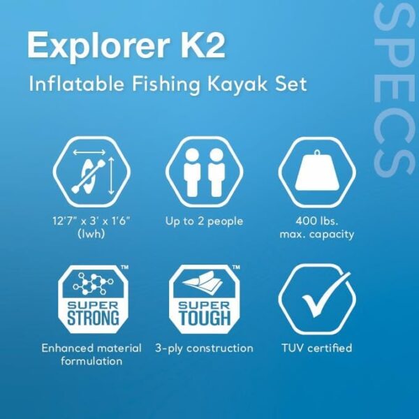 Intex Excursion Pro Kayak - Kayak inflable para pesca, Serie Profesional - Imagen 3