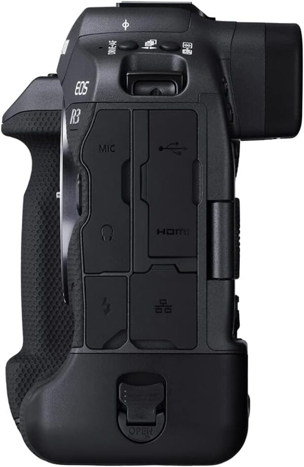 Canon Cámara sin espejo EOS R3 (solo cuerpo), cámara de fotograma completo, 6K 60p RAW, video 4K 120p, sensor CMOS de 24.1 megapíxeles, procesador de imagen DIGIC X, para deportes, acción, negro - Imagen 5