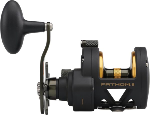 Reel Penn Fathom II Star Drag - oro negro, 25N - Imagen 3