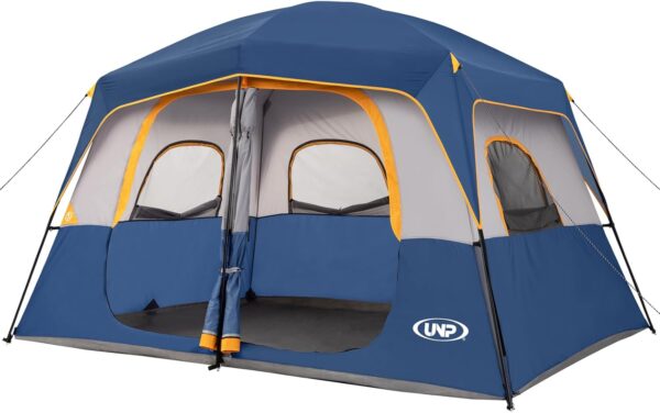 Tienda de campaña para 8 personas, impermeable, resistente al viento, con lluvia, fácil de instalar, tiendas de campaña portátiles para acampar