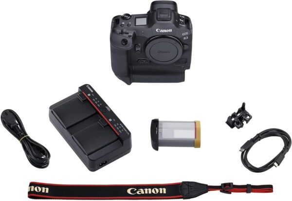 Canon Cámara sin espejo EOS R3 (solo cuerpo), cámara de fotograma completo, 6K 60p RAW, video 4K 120p, sensor CMOS de 24.1 megapíxeles, procesador de imagen DIGIC X, para deportes, acción, negro - Imagen 7