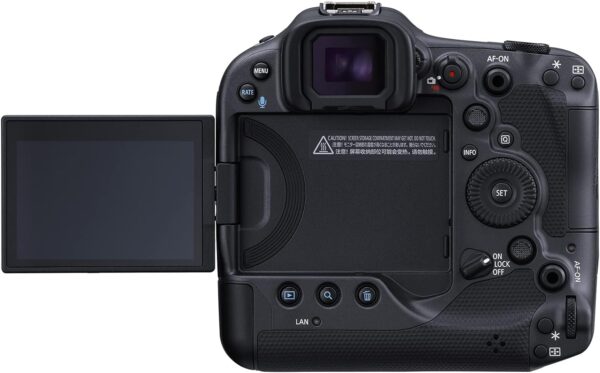Canon Cámara sin espejo EOS R3 (solo cuerpo), cámara de fotograma completo, 6K 60p RAW, video 4K 120p, sensor CMOS de 24.1 megapíxeles, procesador de imagen DIGIC X, para deportes, acción, negro - Imagen 3