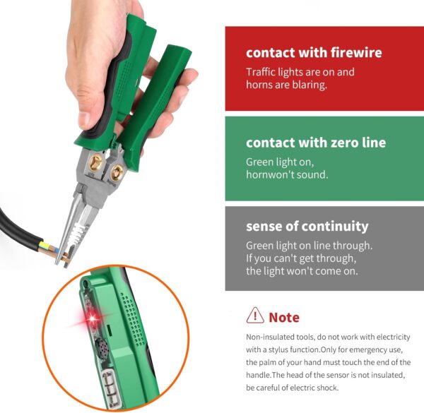GADO Pelacables Twister con función de medición de electricidad, alicates de pelado de cables 8 en 1 para cortar y tirar de cables, tijeras de cable para raspar y presionar cables con prueba - Imagen 2