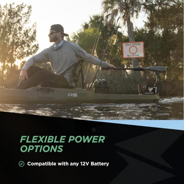 Newport Vessels - Kayak Series de 55 libras con motor eléctrico de arrastre de agua salada con indicador LED de batería (eje de 24 pulgadas) - Imagen 2